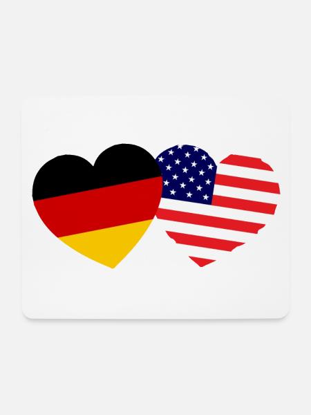 Die Deutsch Amerikanische Liebe - Mousepad (Querformat) - Weiß