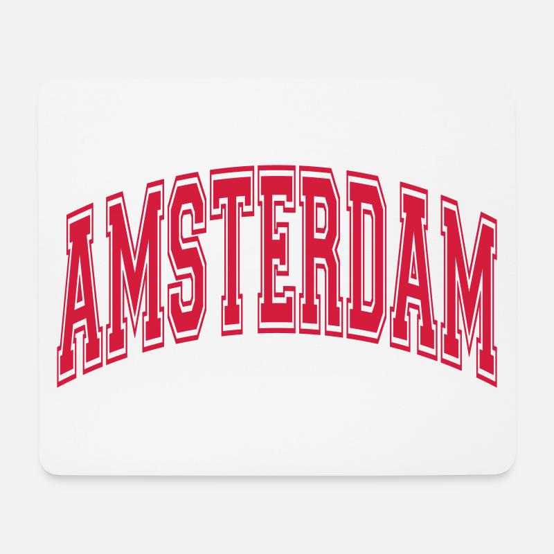 Amsterdam - Tapis de souris (format paysage) - blanc