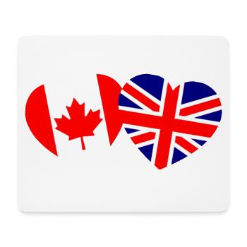 British-Canadian Love - Mouse Pad (horizontal) - white - Front