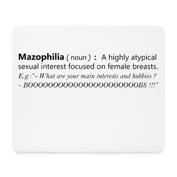 Mazophilia - Tapis de souris (format paysage) - blanc - Devant
