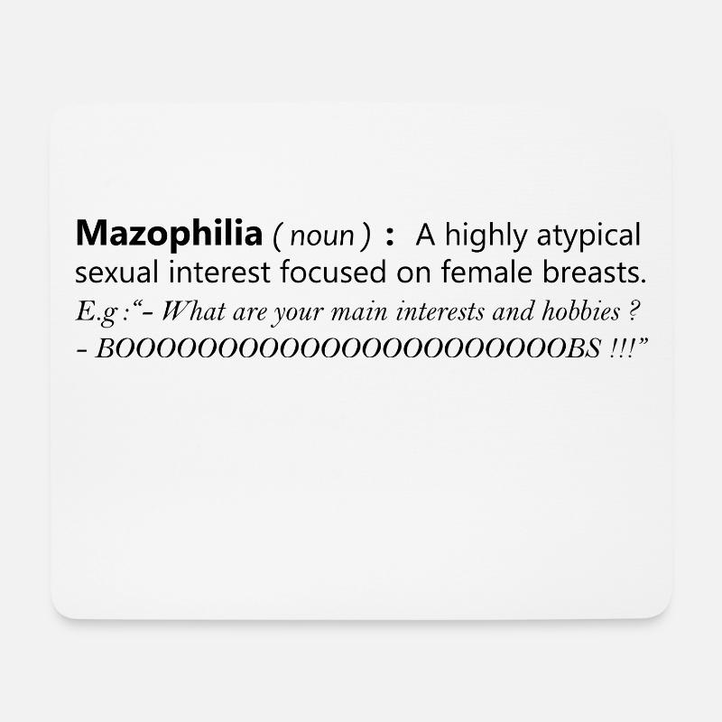 Mazophilia - Mouse Pad (horizontal) - white