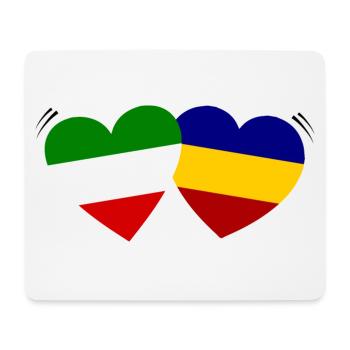 Italien Rumänien Liebe - Mousepad (Querformat) - Weiß - Vorne