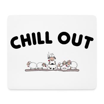 pot-smoking sheep - Mouse Pad (horizontal) - white - Front