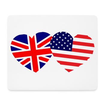 Britisch Amerikanische Freunde - Mousepad (Querformat) - Weiß - Vorne