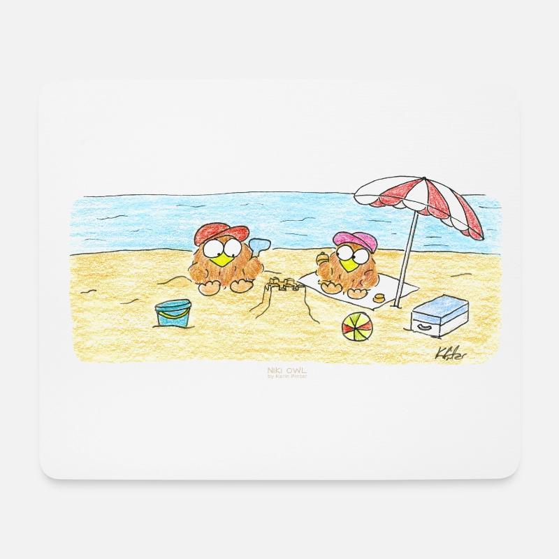 Spaß am Strand - Mousepad (Querformat) - Weiß