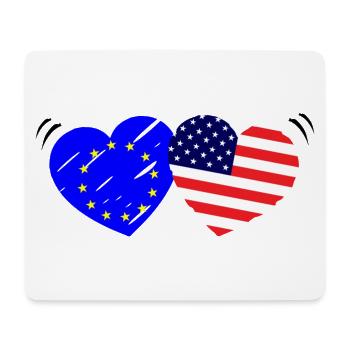 The love of Europe America - Mouse Pad (horizontal) - white - Front