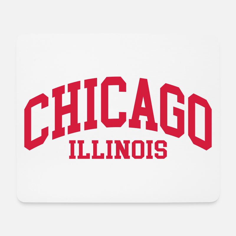Chicago - Tapis de souris (format paysage) - blanc