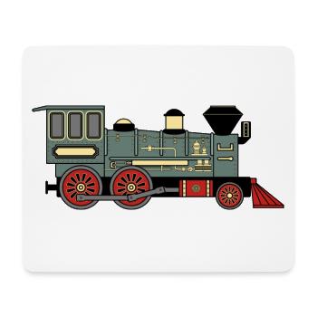 Locomotive à vapeur - Tapis de souris (format paysage) - blanc - Devant
