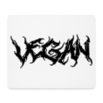 VEGAN (Black Metal) - Tapis de souris (format paysage) - blanc - Devant