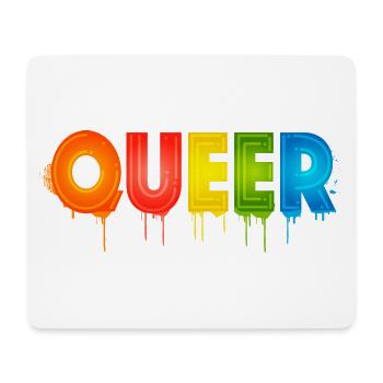 Queer Typografie Pride-Monat Gleiche Rechte LGBTQ - Mousepad (Querformat) - Weiß - Vorne