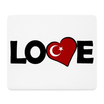 Ein Herz für die Türkei - Mousepad (Querformat) - Weiß - Vorne