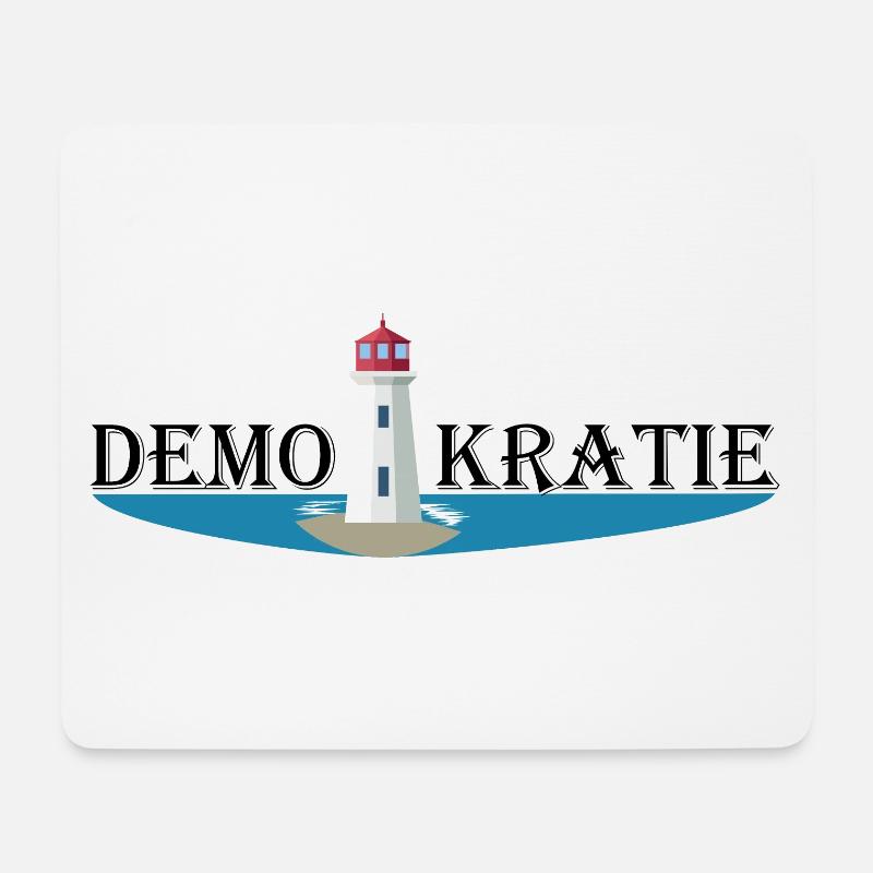 Demokratie - Mousepad (Querformat) - Weiß