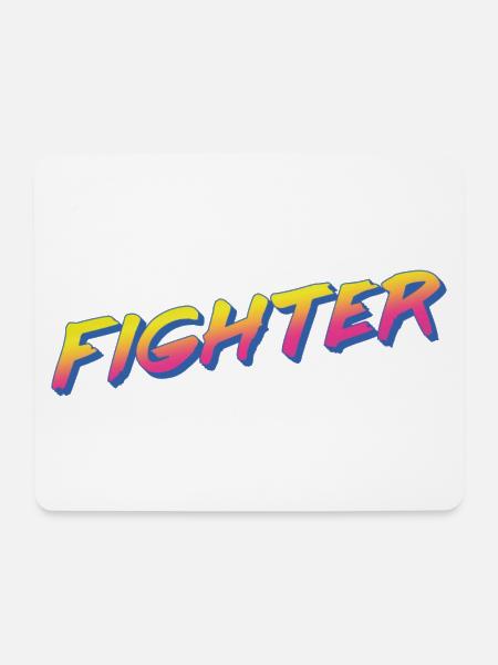 Fighter - Mousepad (Querformat) - Weiß