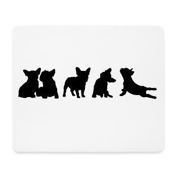 Frenchie Collection - libre choix de la couleur - Tapis de souris (format paysage) - blanc - Devant