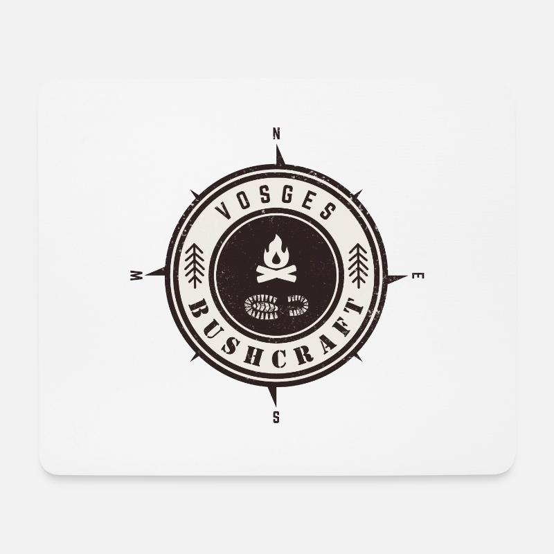 Bushcraft Vosges - Mousepad (Querformat) - Weiß
