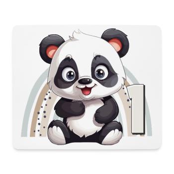 1st Birthday Panda Bear Rainbow Cute Cute - Mouse Pad (horizontal) - white - Front