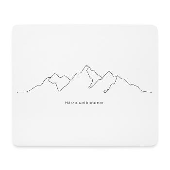 Bündner Härzbluetbündner - Mousepad (Querformat) - Weiß - Vorne