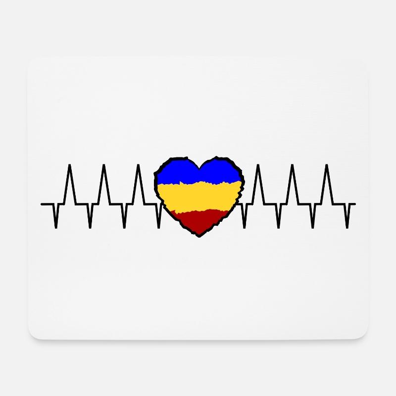 Der rumänische Herzschlag - Mousepad (Querformat) - Weiß