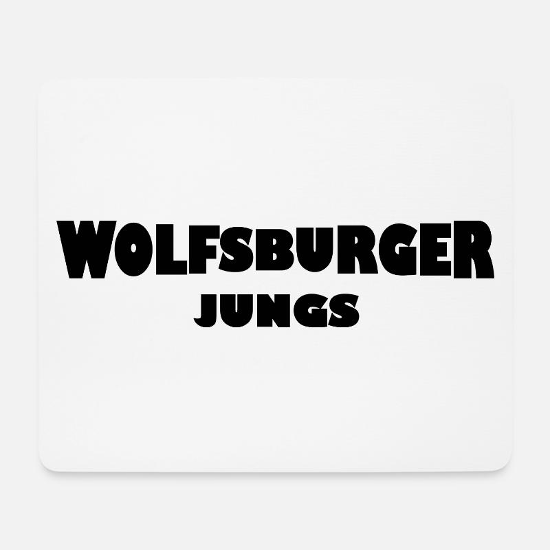 Die Wolfsburger Jungen - Mousepad (Querformat) - Weiß