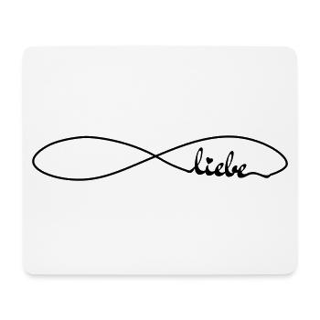 Unendliche Liebe –Schriftzug mit ∞-Zeichen - Mousepad (Querformat) - Weiß - Vorne