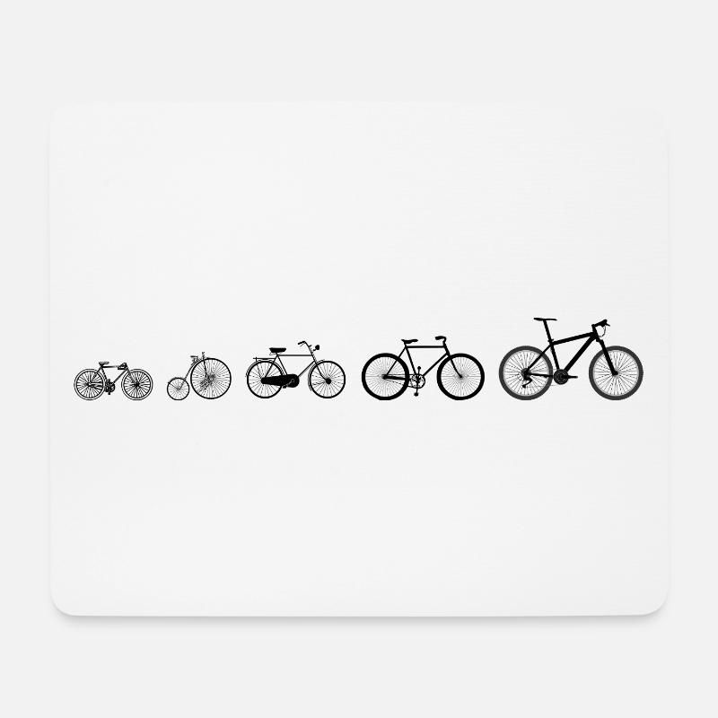 Evolutionsentwicklung des Radfahrens - Mousepad (Querformat) - Weiß