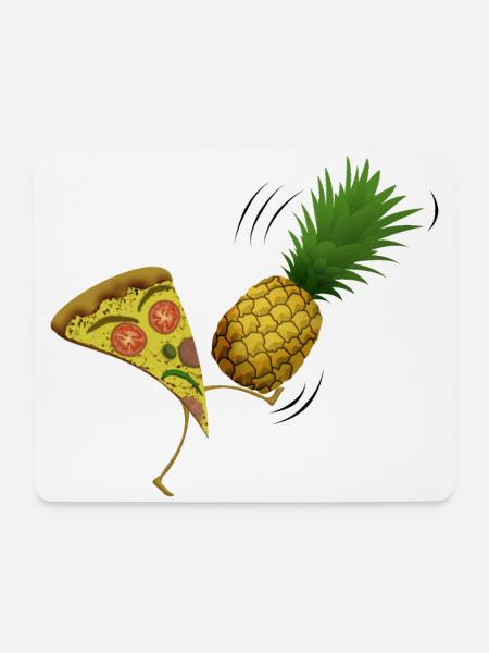 Pizza ohne Ananas - Mousepad (Querformat) - Weiß