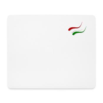 Ungarn-Fahne als Welle - Mousepad (Querformat) - Weiß - Vorne