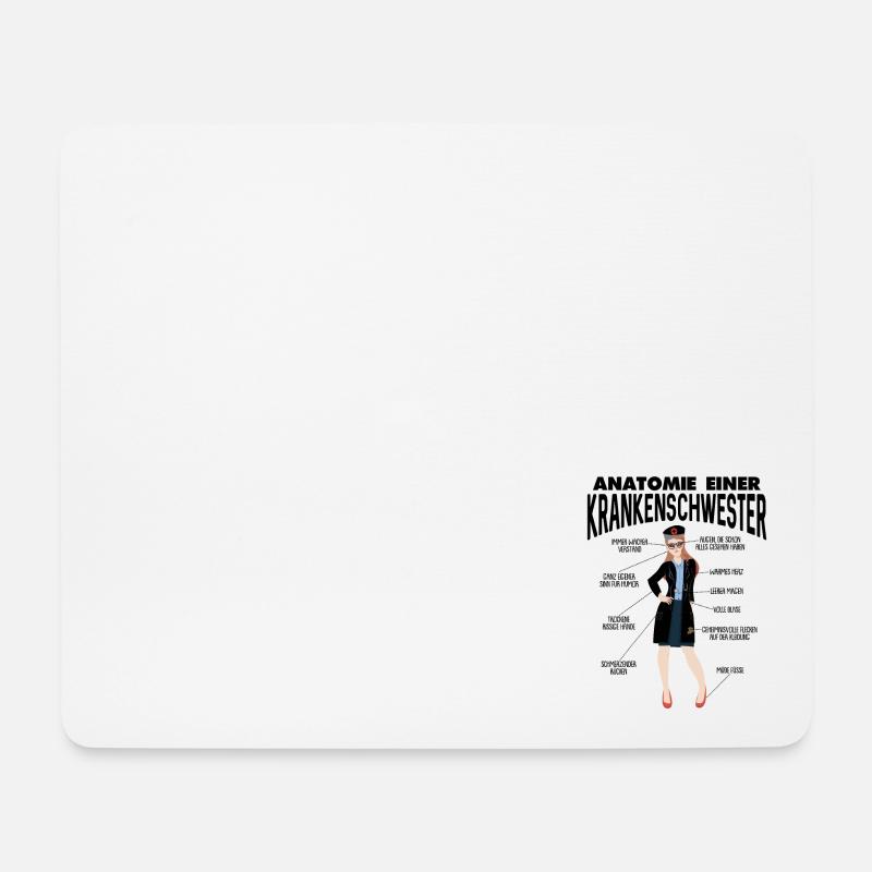 Anatomie einer Krankenschwester, Arzthelferin Gesc - Mousepad (Querformat) - Weiß