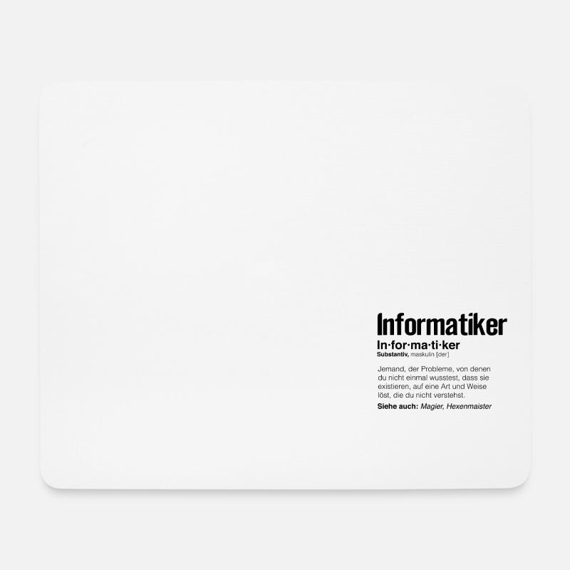 Informatiker Definition, Erklärung, Zauberer, Hexe - Mousepad (Querformat) - Weiß