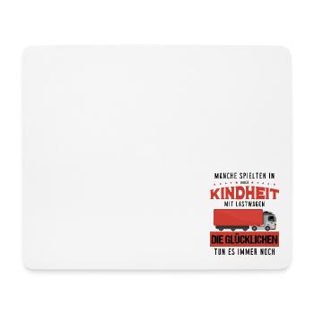 Manche spielten in Kindheit mit Lastwagen LKW - - - Mousepad (Querformat) - Weiß - Vorne