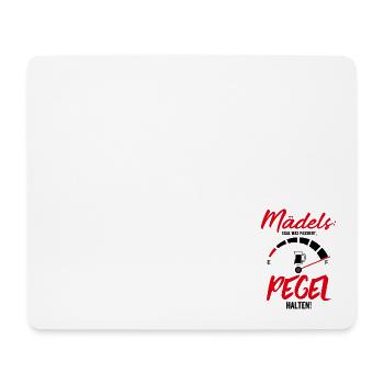 Mädels Egal was passiert Pegel halten - Mousepad (Querformat) - Weiß - Vorne
