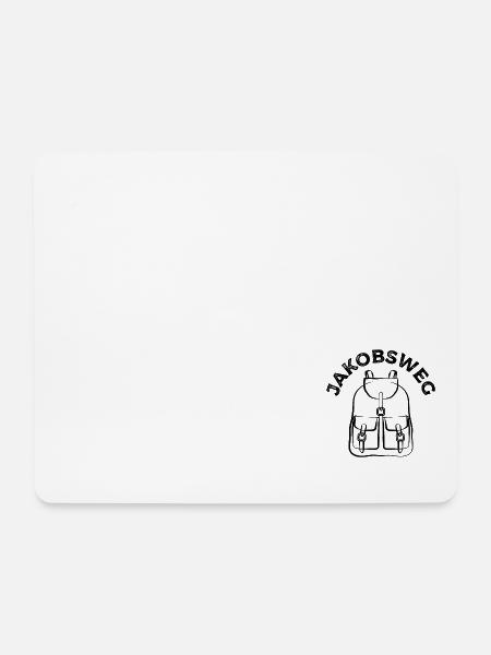 Jakobsweg - Wandern - Pilgern - Wanderer, Pilgerer - Mousepad (Querformat) - Weiß