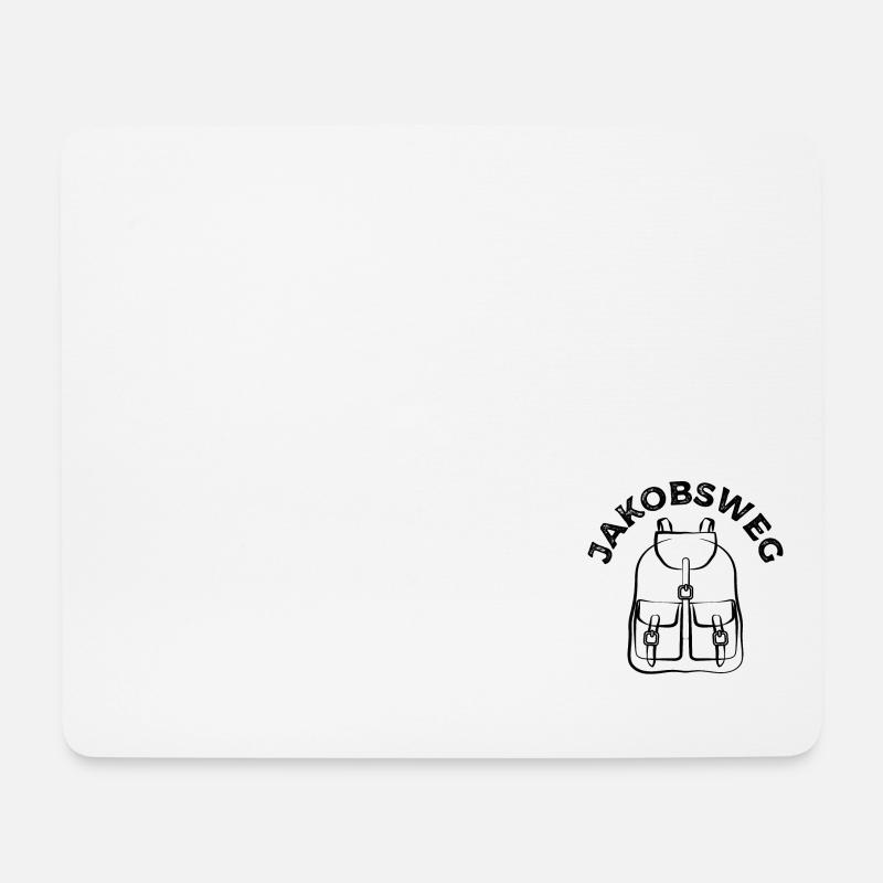 Jakobsweg - Wandern - Pilgern - Wanderer, Pilgerer - Mousepad (Querformat) - Weiß