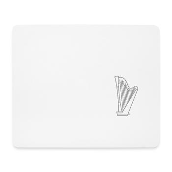 Minimalistische Harfe / Harfe - Mousepad (Querformat) - Weiß - Vorne
