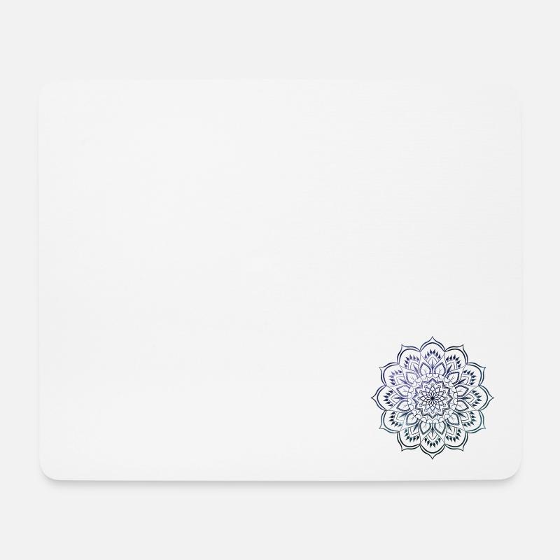Wunderschönes Mandala Buddhismus Yoga - Mousepad (Querformat) - Weiß