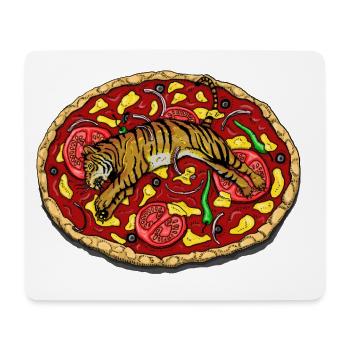 TIGER PIZZA - Mousepad (Querformat) - Weiß - Vorne