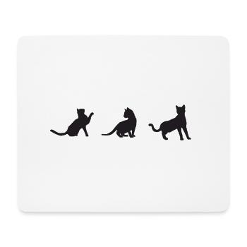3 chats - Tapis de souris (format paysage) - blanc - Devant
