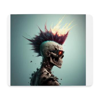 Punk Zombie Skull - Mouse Pad (horizontal) - white - Front