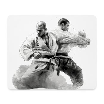 2 Jiu Jitso Kämpfer Geschenk - Mousepad (Querformat) - Weiß - Vorne