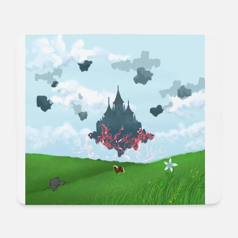 - ゼルダの伝説 Castle of HyruIe - Mousepad (Querformat) - Weiß