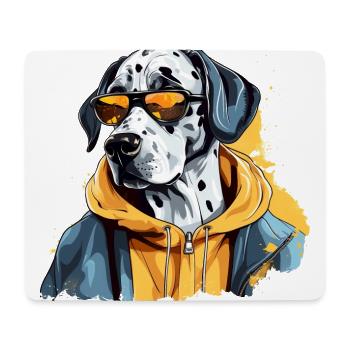 Hero Sketch | Dalmatian Firefighter - Mouse Pad (horizontal) - white - Front