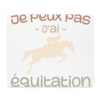 I can't I have horse riding - Mouse Pad (horizontal) - white - Front