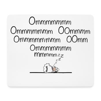 OM Mantra Méditation Drôle - Tapis de souris (format paysage) - blanc - Devant