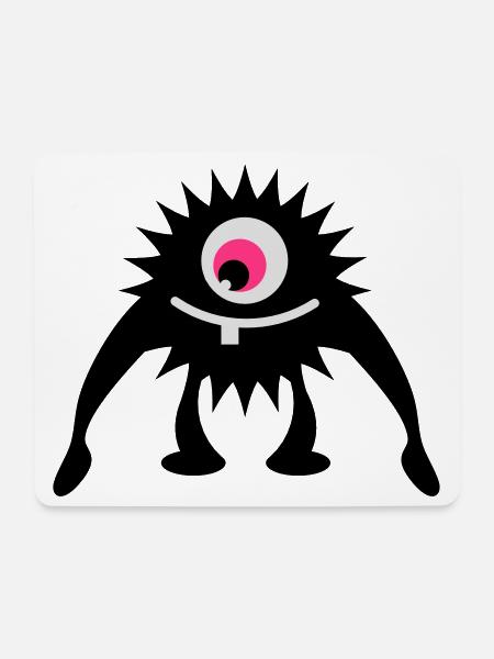 kleines einäugiges Monster - Mousepad (Querformat) - Weiß