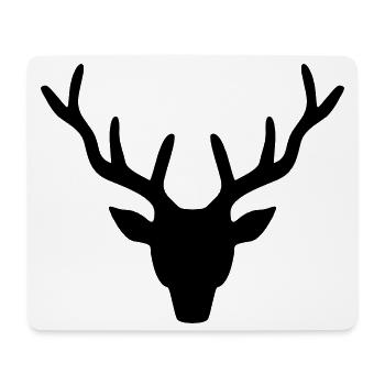 Hirschgeweih - Mousepad (Querformat) - Weiß - Vorne