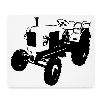 Traktor , Landmaschine , Trecker , Eicher (25) - Mousepad (Querformat) - Weiß - Vorne