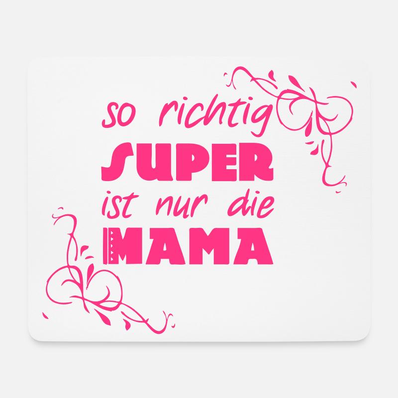 Super Mama Mutter Muttertag Familie Geschenk - Mousepad (Querformat) - Weiß