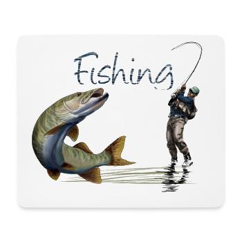 Fishing - Mouse Pad (horizontal) - white - Front