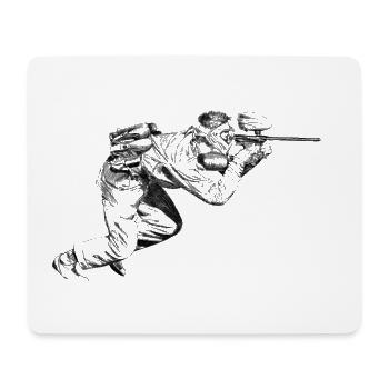 paintball - Tapis de souris (format paysage) - blanc - Devant