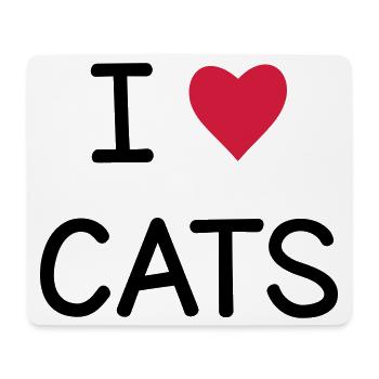 I love Cats cadeau pour les amis chats - Tapis de souris (format paysage) - blanc - Devant